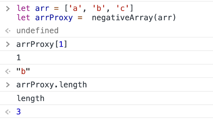 proxy array basic read operation